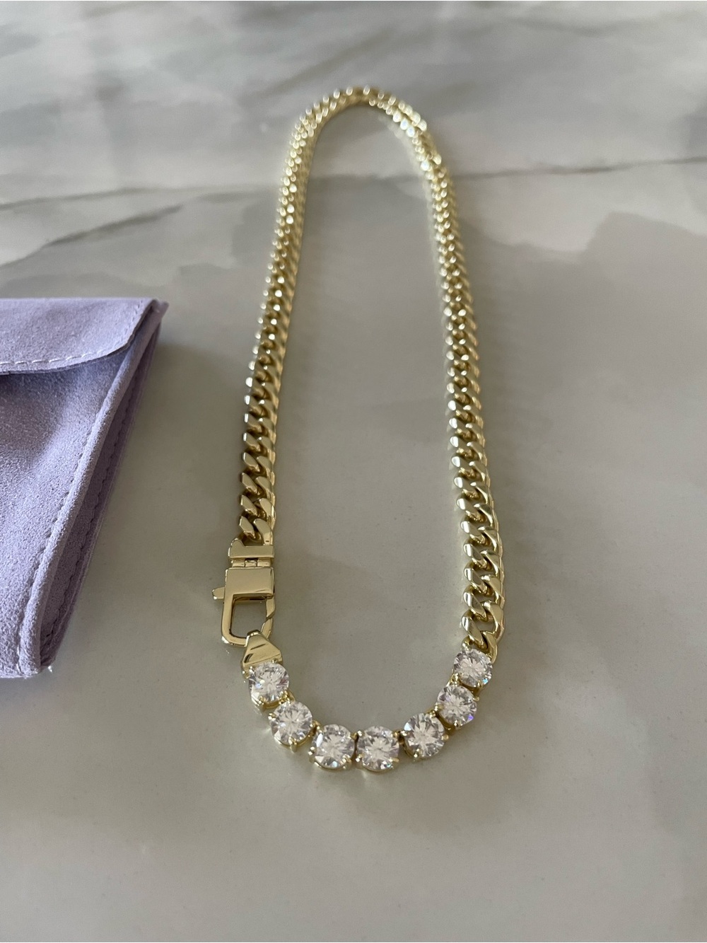 Melinda Maria Gold “Julian Loves Diamonds Necklace 6.8mm” - Picture 3 of 7